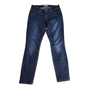 Loft Curvy Skinny Jean Women 2P Dark Wash Petite Denim Casual Classic Minimalist